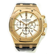Pre-owned Audemars Piguet ROYAL OAK CHRONOGRAPH silver dial 26320OR.OO.D088CR.01 with original box and papers