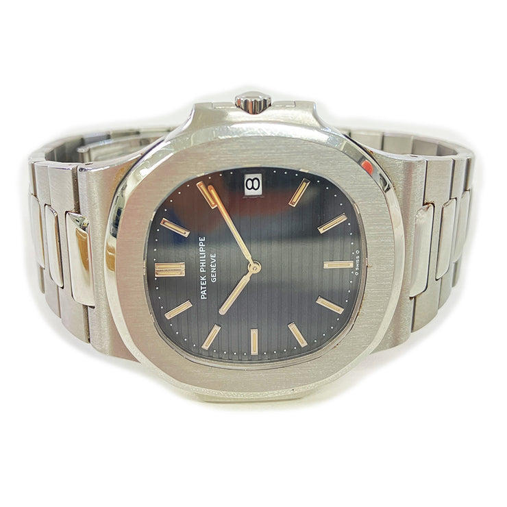 Pre-owned Patek Philippe Nautilus watch 3700/1A Blue Dial Steel bracelet with original box