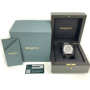 Pre-owned Audemars Piguet ROYAL OAK SELFWINDING CHRONOGRAPH Green dial 26240ST.OO.1320ST.04 with Original box & cards like new