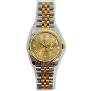 Pre-Owned Rolex watch 116233 Date-Just 36mm Champagne Dial Jubilee – Two Tone Fluted Bezel with original box and papers