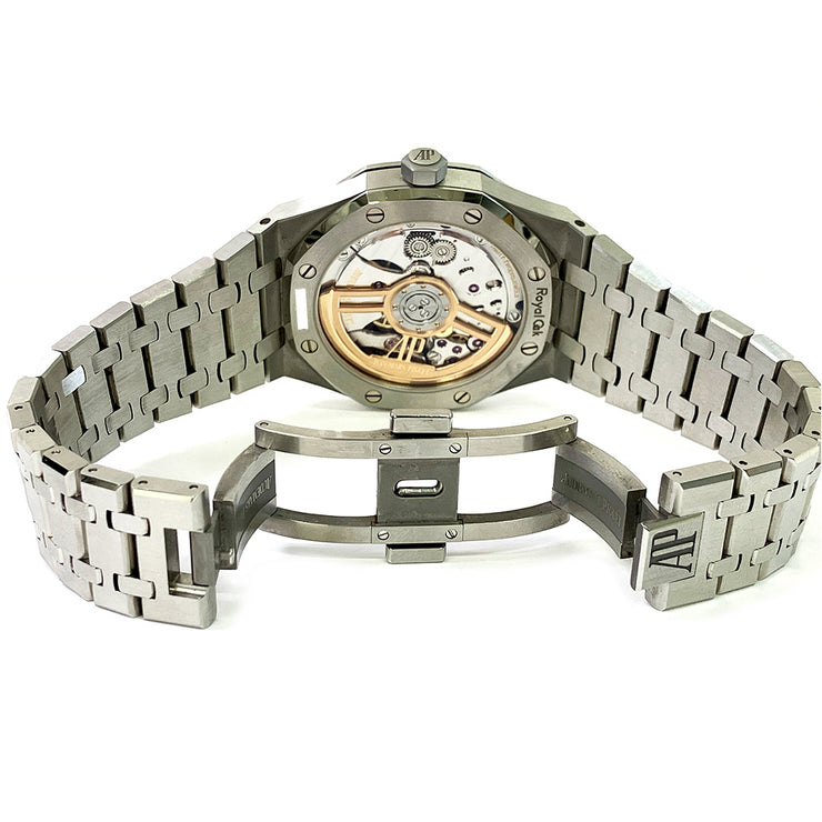 PRE-OWNED AUDEMARS PIGUET ROYAL OAK 41MM GREY DIAL 15500ST.OO.1220ST.02 STEEL BRACELET ORIGINAL BOX&CARD