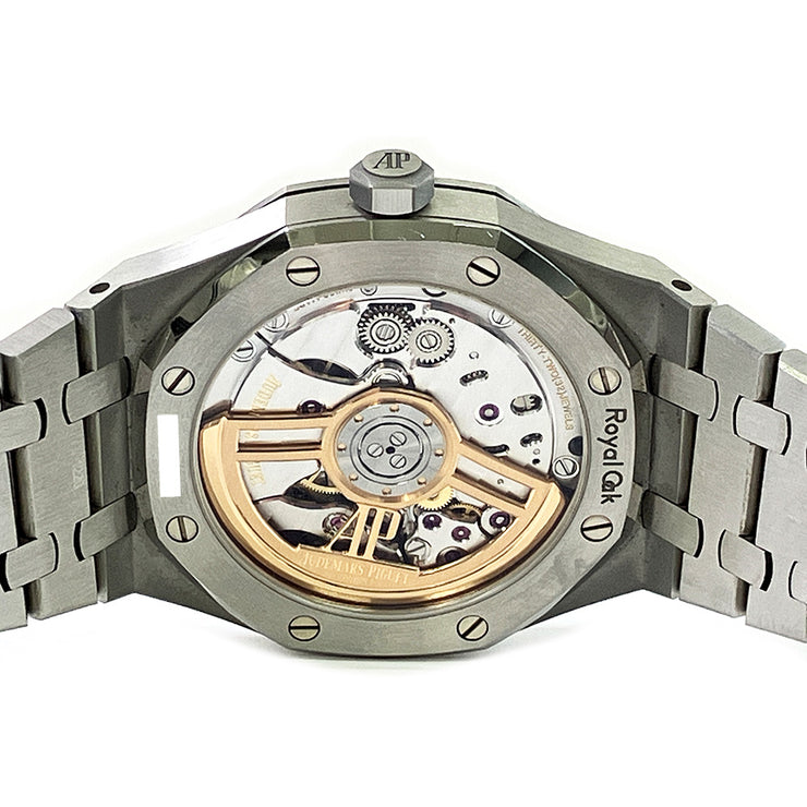 PRE-OWNED AUDEMARS PIGUET ROYAL OAK 41MM GREY DIAL 15500ST.OO.1220ST.02 STEEL BRACELET ORIGINAL BOX&CARD