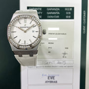 Pre-owned Audemars Piguet Royal Oak 67651ST.ZZ.DO11CR.01 silver dial with original box & papers