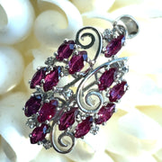 Vintage Ruby and diamond Pendant / Brooch