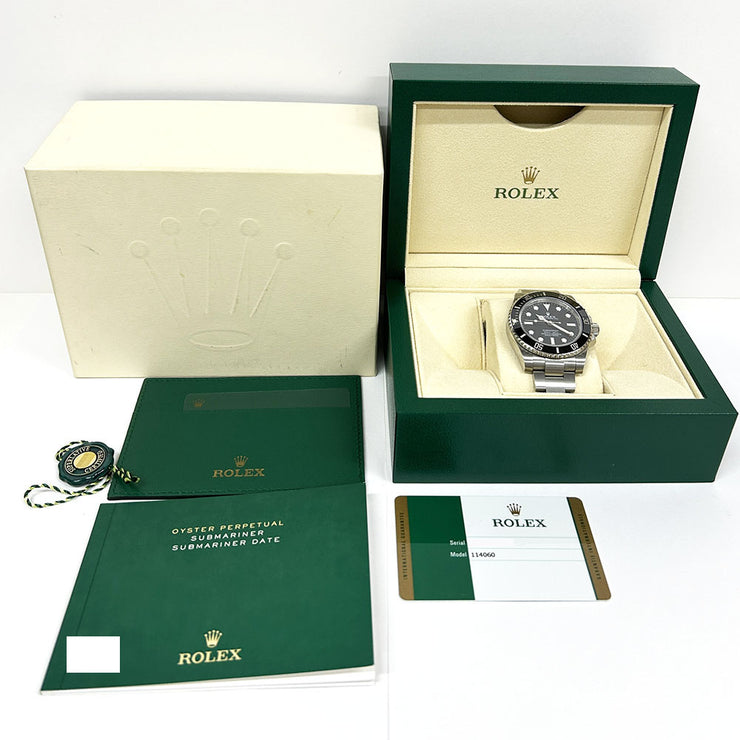 Pre-owned Rolex Submariner 114060 Stainless Steel Black Dial Case 40mm with original Box & Papers