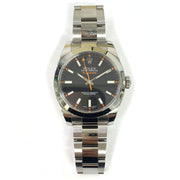 Pre-owned Rolex Milgauss 116400 stainless steel oyster perpetual black dial with original box and papers