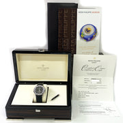 Pre-owned Patek Philippe Aquanaut 5164A-001 'Travel Time' black dial with original box & papers