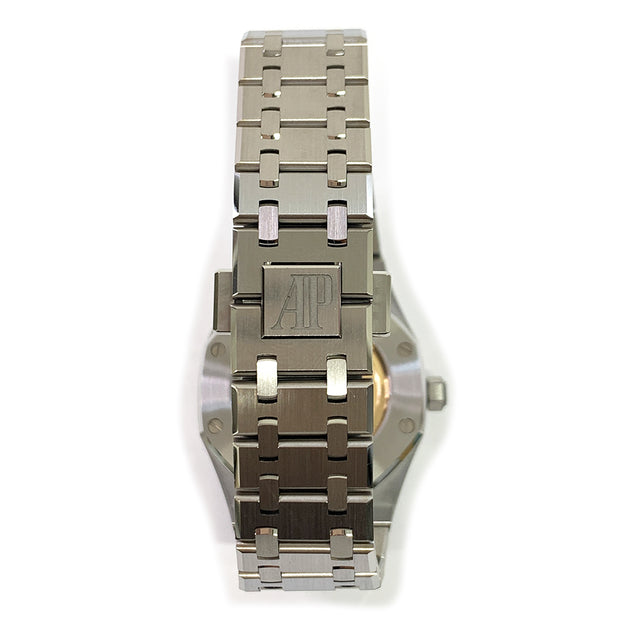 Pre-owned Audemars Piguet Royal Oak Selfwinding 77450ST.OO.1220ST.02 Silver Dial Steel bracelet With original box & papers Like new