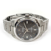 Pre-owned Rolex Oyster Perpetual 114300 Rhodium Dial watch with original box and papers Mint