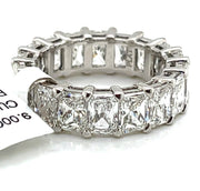 Natural 9.0ctw radiant cut diamonds set in Platinum ring Infinite band