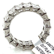 Natural 9.0ctw radiant cut diamonds set in Platinum ring Infinite band