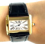 Shown here on wrist.