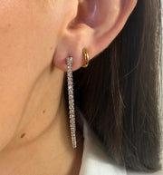 3 CTW Diamond Inside Out Hoops in 18K White Gold