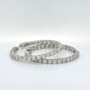 4.5 CTW Diamond Hoops in 18K White Gold