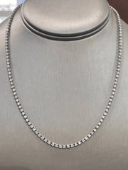 14K white gold with 5.06ct natural diamond necklace.