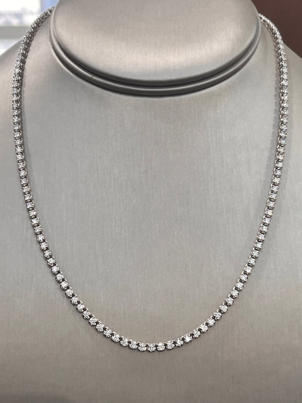 14K white gold with 5.06ct natural diamond necklace.