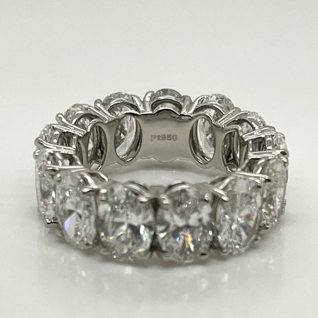 10ct Oval-Cut Diamond Eternity Band in Platinum