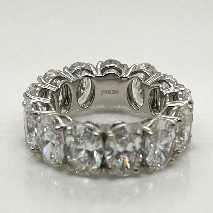 10ct Oval-Cut Diamond Eternity Band in Platinum
