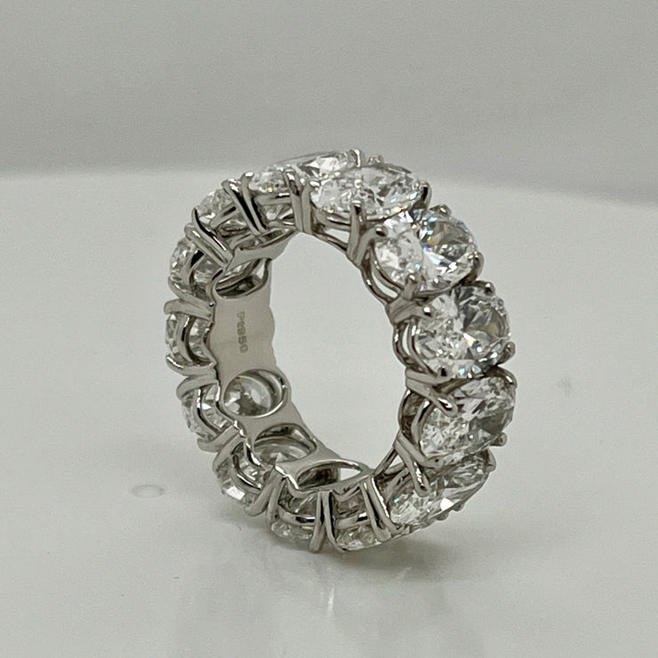 10ct Oval-Cut Diamond Eternity Band in Platinum