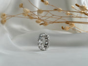 10ct Oval-Cut Diamond Eternity Band in Platinum