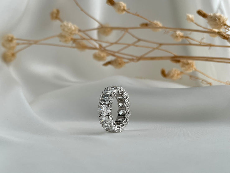 10ct Oval-Cut Diamond Eternity Band in Platinum