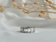 14ct Emerald-Cut Diamond Eternity Band in Platinum