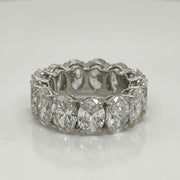 10ct Oval-Cut Diamond Eternity Band in Platinum