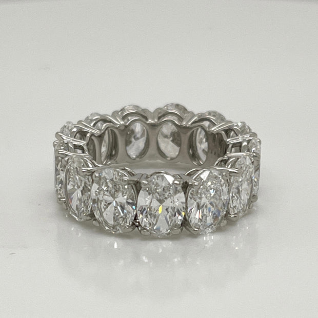 10ct Oval-Cut Diamond Eternity Band in Platinum