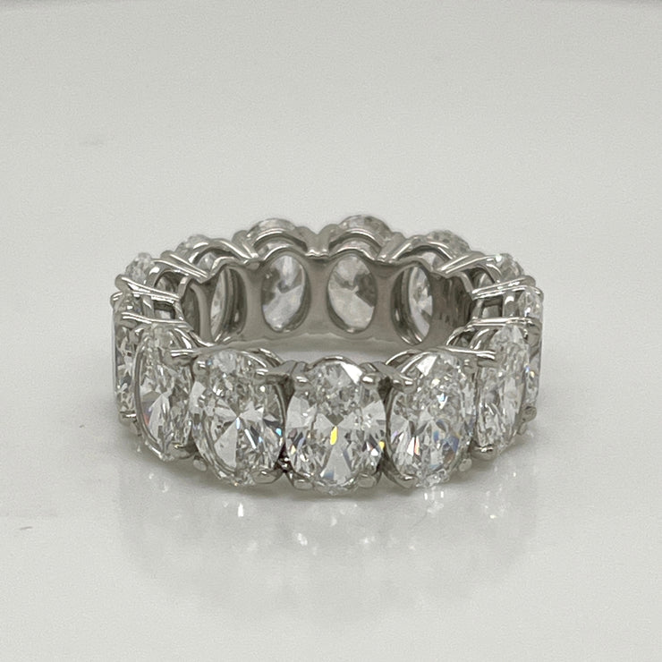 10ct Oval-Cut Diamond Eternity Band in Platinum