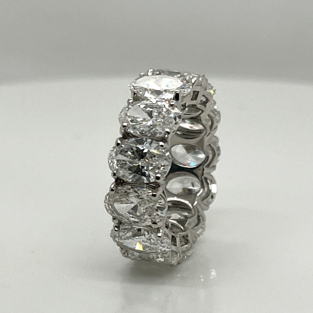 10ct Oval-Cut Diamond Eternity Band in Platinum