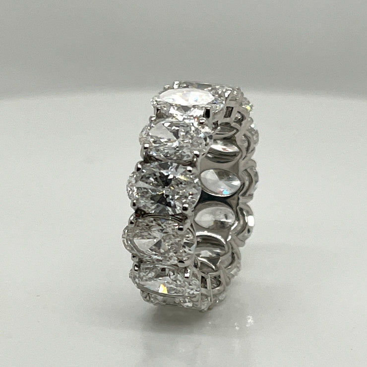 10ct Oval-Cut Diamond Eternity Band in Platinum