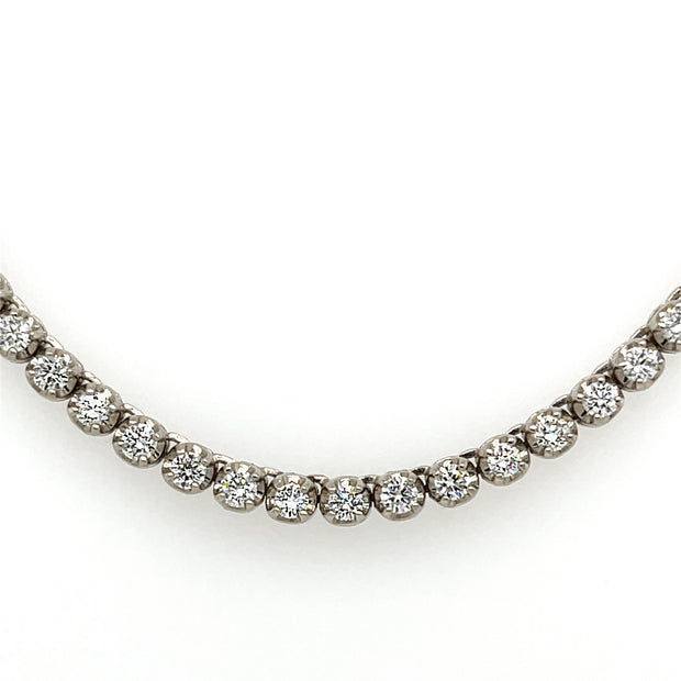 Diamond Necklace App. 5.06 CTW Round Brilliant Diamonds in 14K White Gold