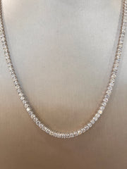 Diamond necklace app. 15.35 CTW Round Brilliant diamonds in 14K White Gold
