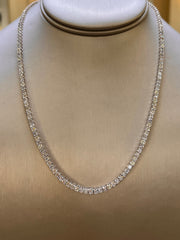 Diamond necklace app. 15.35 CTW Round Brilliant diamonds in 14K White Gold