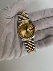 Rolex Datejust 36mm Two Tone Yellow Gold and Stainless Steel
