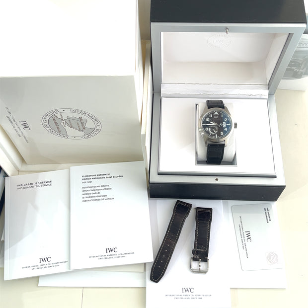 Here is the IWC Pilot Saint Exupery watch with all it's original box and papers.