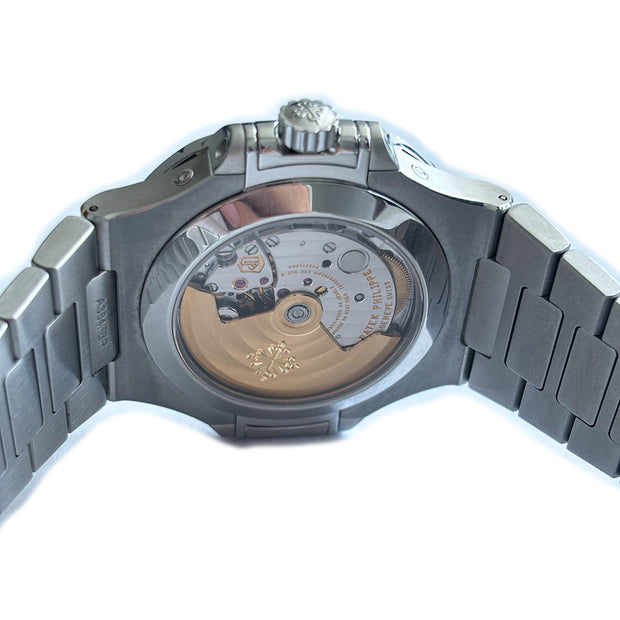 Shown here is the exhibition caseback.