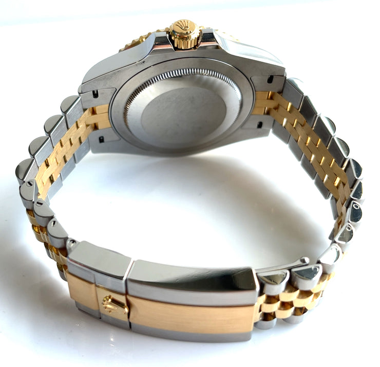 Shown here is the caseback and fold-over closure.