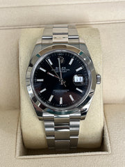 A front view of the Rolex date just 41mm watch.