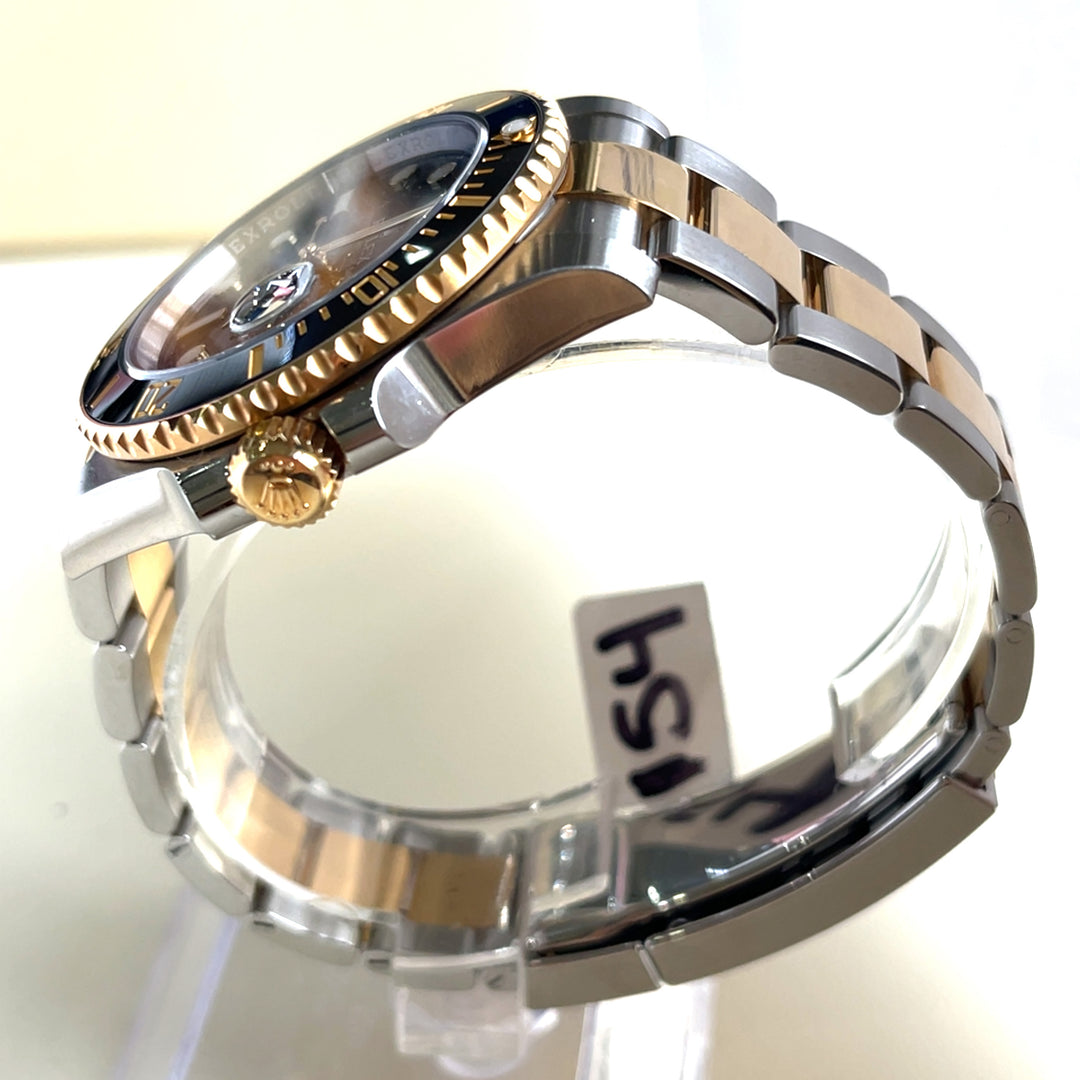 Pre-owned Rolex Submariner watch Date 18K Yellow Gold/Steel Black