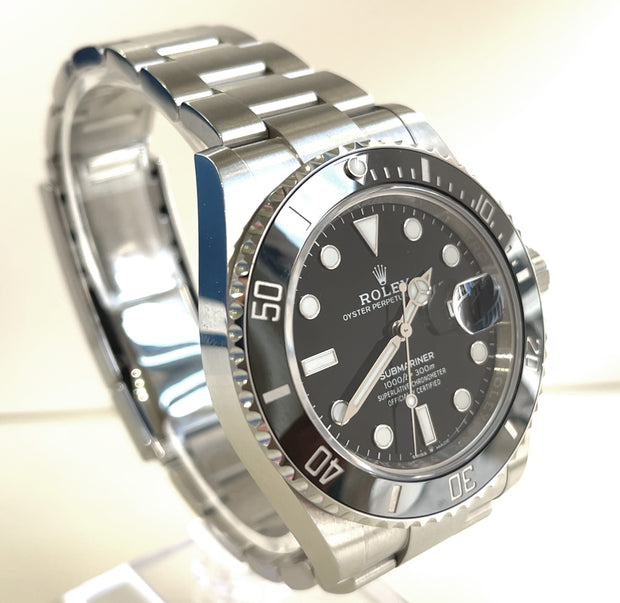 Pre-owned Rolex Submariner Date watch Oyster Perpetual, 41 mm, Stainless Steel, 126610LN with original box and papers