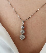 3 Stone Diamond Pendant