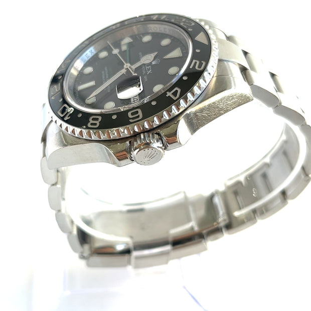 Rolex GMT Master2 Green Arrow Black Dial Watch FULL SET Bands 116710N original box&papers