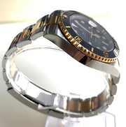 Pre-owned Rolex Submariner watch Date 18K Yellow Gold/Steel Black Dial 116613LN with original box and papers