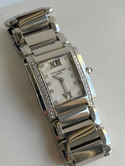 Shown here a close up of the Patek Philippe Twenty 4 ladies watch.
