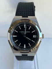 The Vacheron Constantin Overseas watch shown here in detail of the watch face.