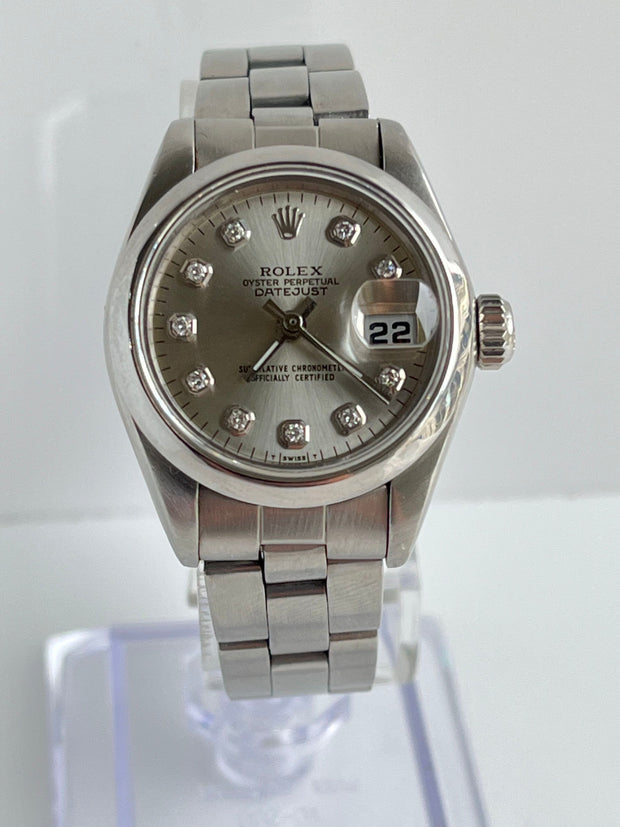  Rolex watch with diamond dial. 