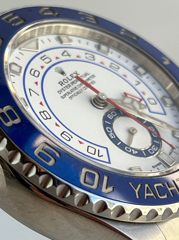 Rolex Yacht-Master II - 116680 Stainless Oyster Bracelet White Dial Blue Bezel