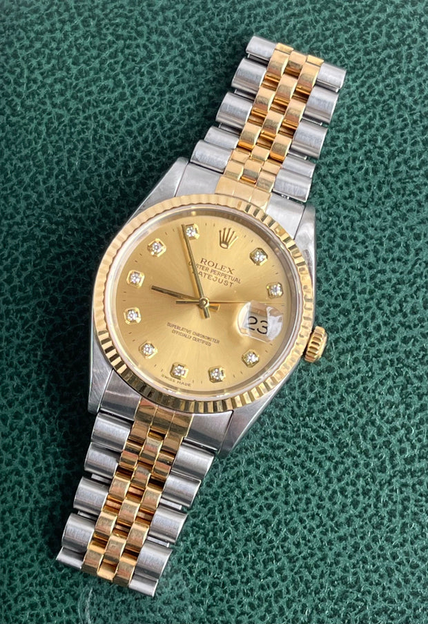Rolex Two Tone Datejust 34mm 16233 - Full Set