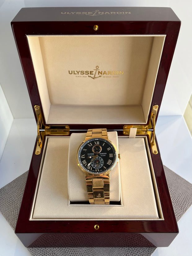 Ulysse Nardin Marine Chonometer 41mm 266-66-8/62 18k Rose Gold - Full Set